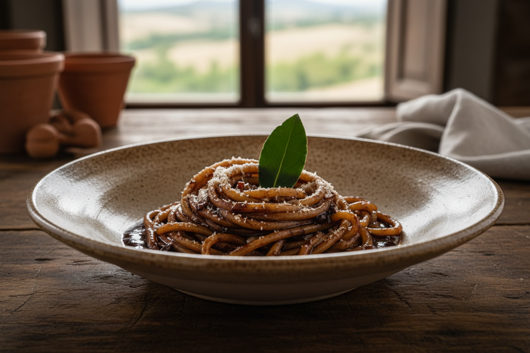 Bucatini with Mostocoto and Laurel