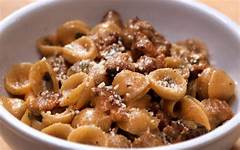 Gluten-free Orecchiette Pasta with Tomatoes and Sausage